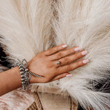Big 8MM Silver Ball Ring