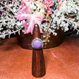 Purple oval show me ring size 6