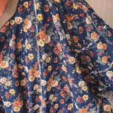 Vintage Floral Round Hem Dolman Crew