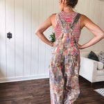 Waffle texture tank with deep round neckline and functional 1/4 button front and wide straps.
