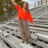 Soft, 3/4 sleeve V neck blouse.
