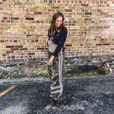 Olive Camo + Leo Mix Balloon Pant