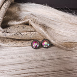 PRISM FASHION EARRING WITH STUDDED TRIM