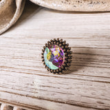 PRISM FASHION EARRING WITH STUDDED TRIM