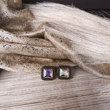 PRISM FASHION EARRING WITH STUDDED TRIM