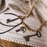 Vintage Pearl Key Keeper Necklace