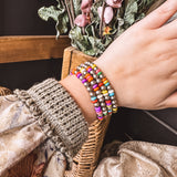 PASTEL TUTI FRUTI STRETCH FAUX N PEARL BRACELET