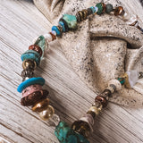 River Bend Crystal + Turq Mix Necklace