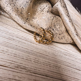 Open Weave Gold Hoop | Gold Dipped
