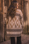 Open Trails Tan Diamond Cloud Cardigan