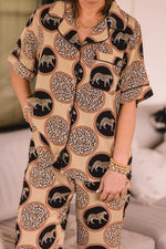 Taupe Animal Print Pajama Set