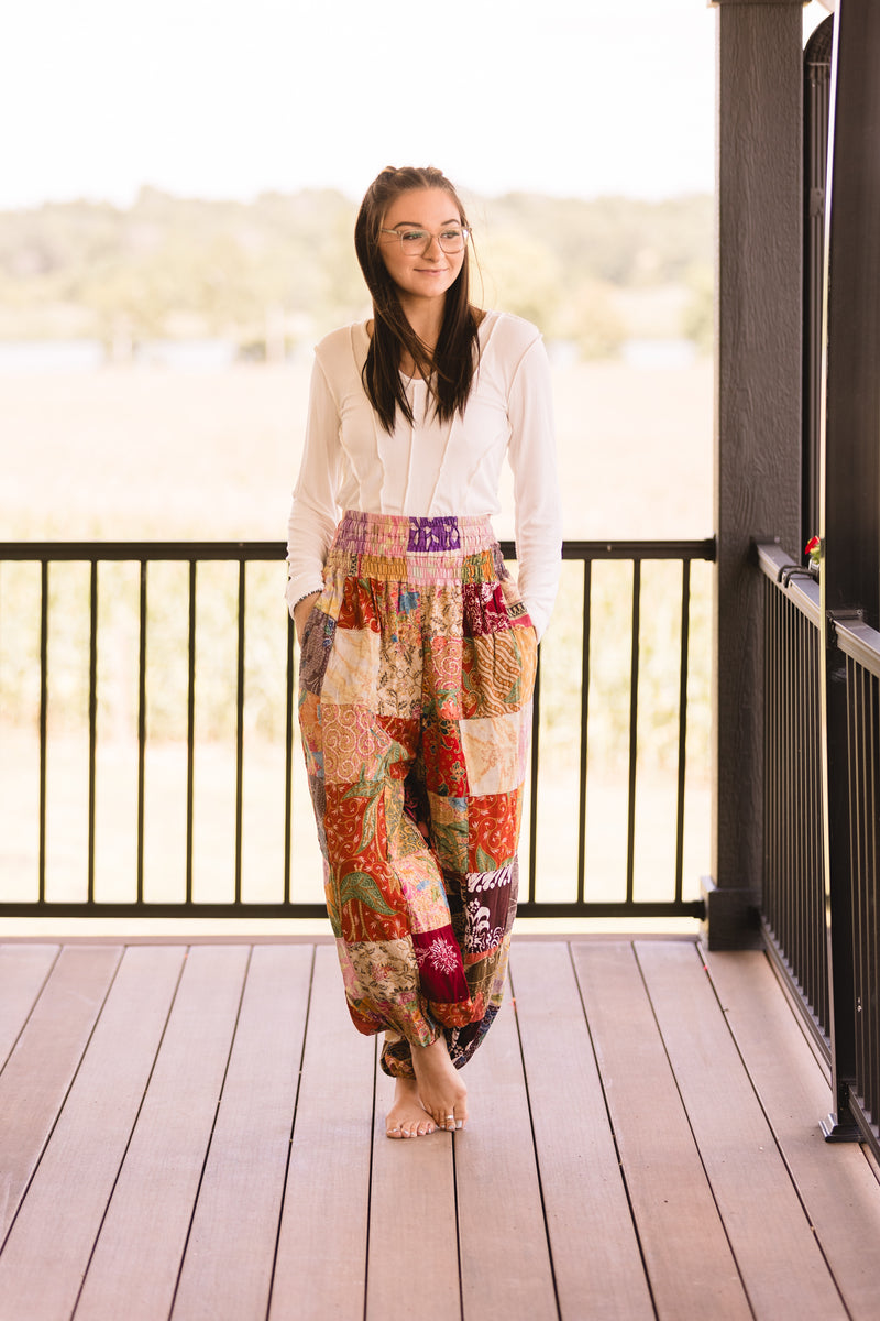 Patchwork Balloon Pant