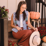 Camel Velvet Satin Wide Leg Pant