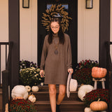 Hacci Cowl Neck Dress