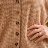 Camel Collared Shorts Romper