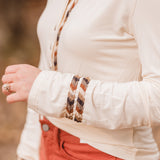 Cream Adorned L/S with Buttons