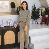 Black Multi Jacquard Knit Top