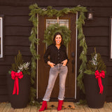 Black Satin Collared Blouse