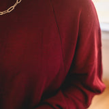 Merlot Button Back Sweater