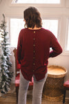 Merlot Button Back Sweater