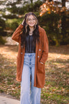 Rust Long Comfy Cardi