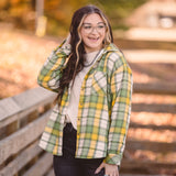 Green + Yellow Fuzzy Super Soft Shacket