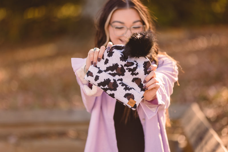 White Leo Pom Hat