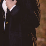 Black Thin Corduroy Blazer Jacket