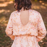 Champagne Blouse with Mix Print