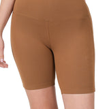 Brushed Wide Waistband Biker Shorts