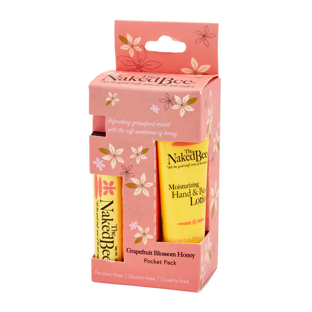 The Naked Bee combination pack including Grapefruit and Honey hand and body lotion and lip balm.
