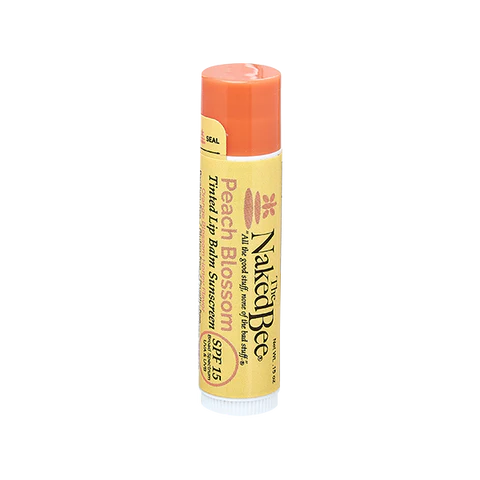 Peach Blossom tinted lip balm with SPF 15.