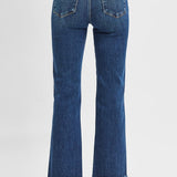Crop Straight Raw Cut Denim TC | High Rise