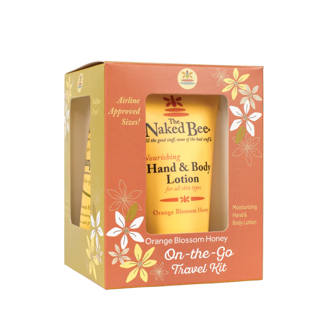 The Naked Bee Orange Blossom Honey travel kit.