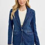 Dark Wash Denim Blazer
