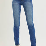 Dark Ankle Slim Skinny Denim | High Rise Tummy Control