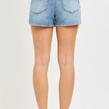 Round Hem Short | Medium Wash, High Rise
