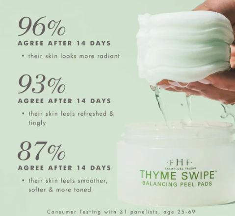 Thyme Swipe Matcha Peel Pads