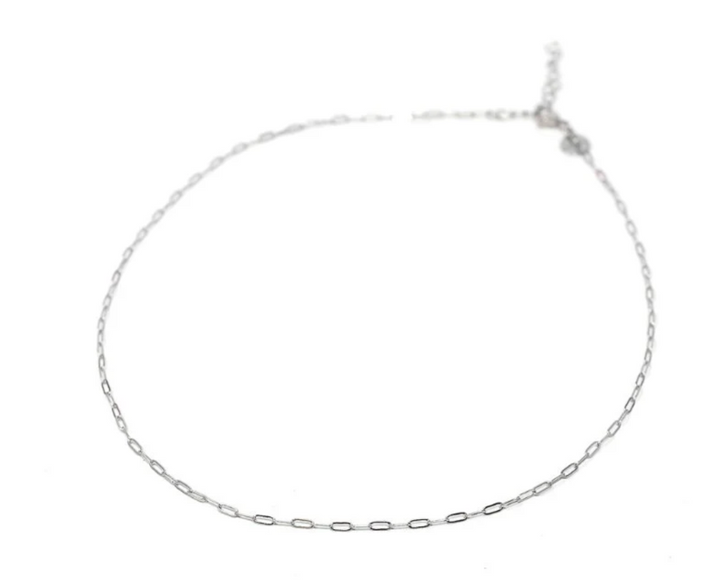TSK Mini Paperclip Chain Necklace