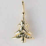 TSK CHRISTMAS TREE WITH CLEAR CRYSTAL CHARM