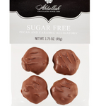 4 pieces of sugar free milk chocolate, caramel and pecan candies.