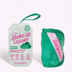 An 8 by 4 inch Makeup Eraser pad in a kelly green color.