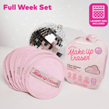 Set of 7 Makeup Eraser pads infused with silver for acne prone skin