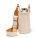 Oatmeal Canvas Hydrobag | Canvas Leather Trimmed Strap