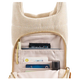 Oatmeal Canvas Hydrobag | Canvas Leather Trimmed Strap