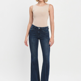 Jesting Dark Wash Flare | Mid Rise