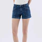 Sugar Dark Wash Trouser Short | High Rise