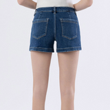 Sugar Dark Wash Trouser Short | High Rise