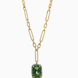 MINI SOLEIL NECKLACE IN FERN GREEN