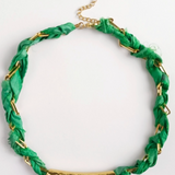 Emerald Twist Scarf Necklace